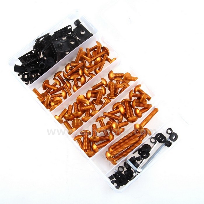 77 74Pcs- 6Mm Universal Motorcycle Fairing Body Work Bolts Screws@2